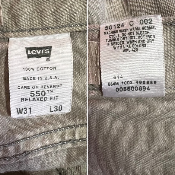 Levi's | Custom Harley Davidson Patch Vintage 550 Jeans Straight Leg Y2K Size 30 - Picture 3 of 16